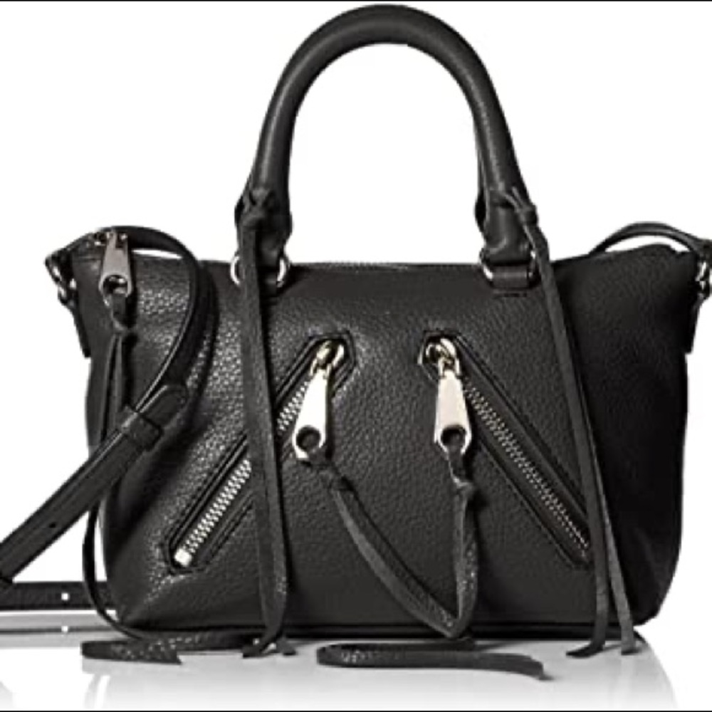 Rebecca Minkoff Mini Moro Satchel/Crossbody Black Soft Leather